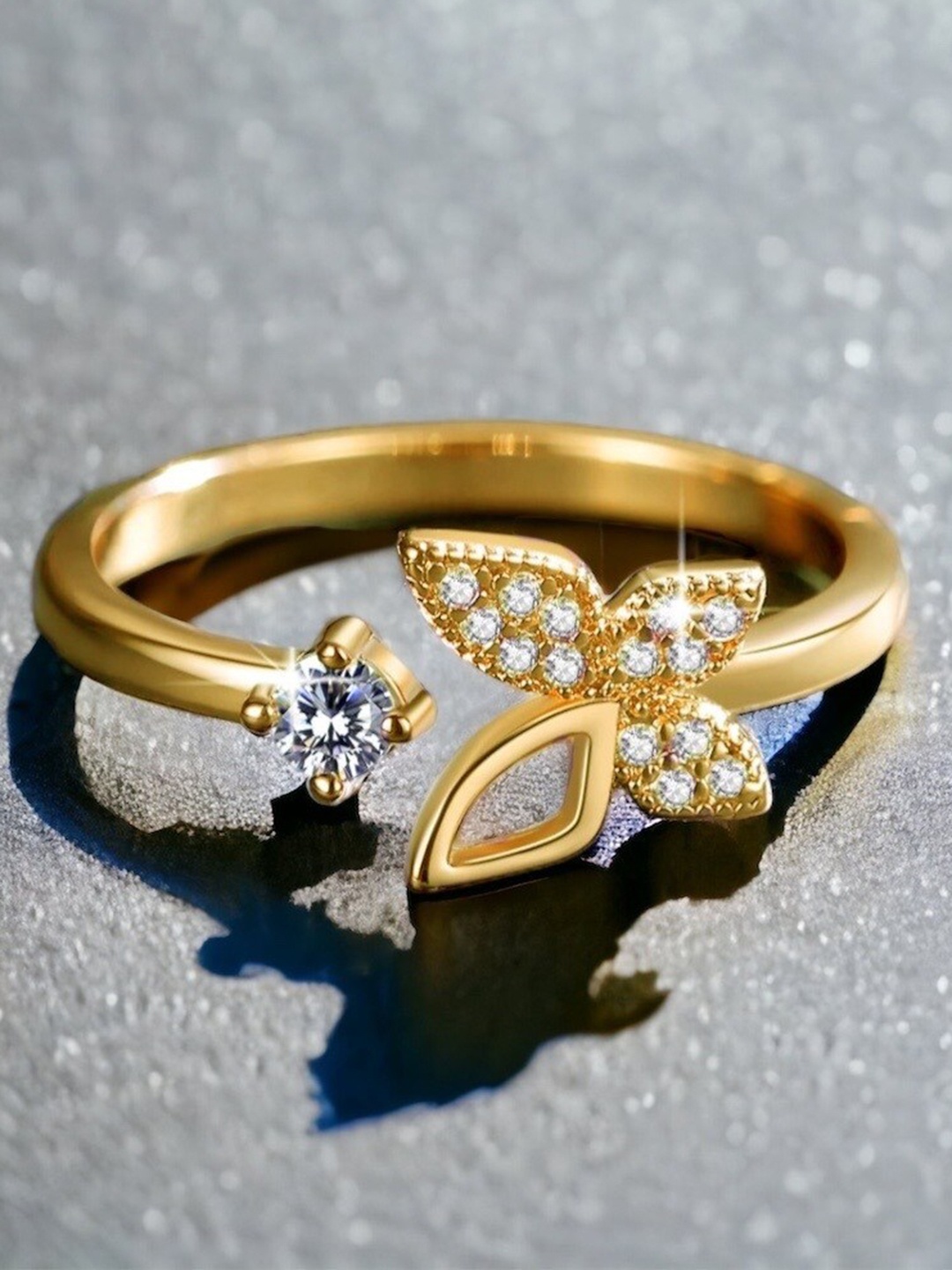 MYKI Gold-Plated Adjustable Finger Ring