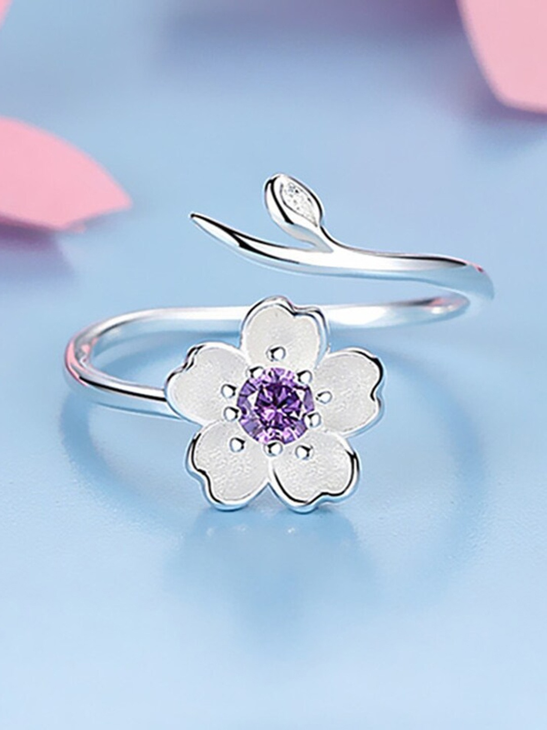 

MYKI Silver-Plated Adjustable Finger Ring