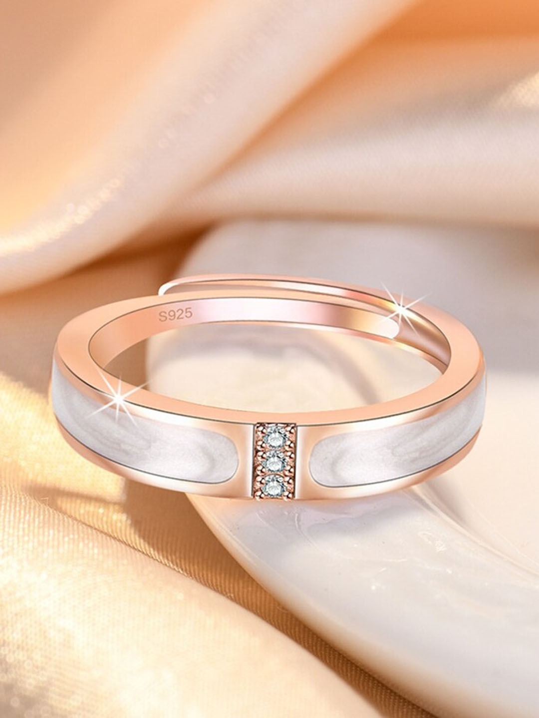 

MYKI Rose Gold-Plated Adjustable Finger Ring