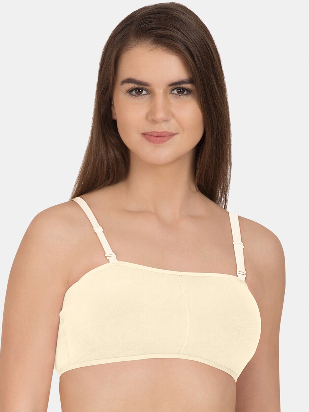 

Tweens Lightly Padded Cotton Bandeau Bra, Off white