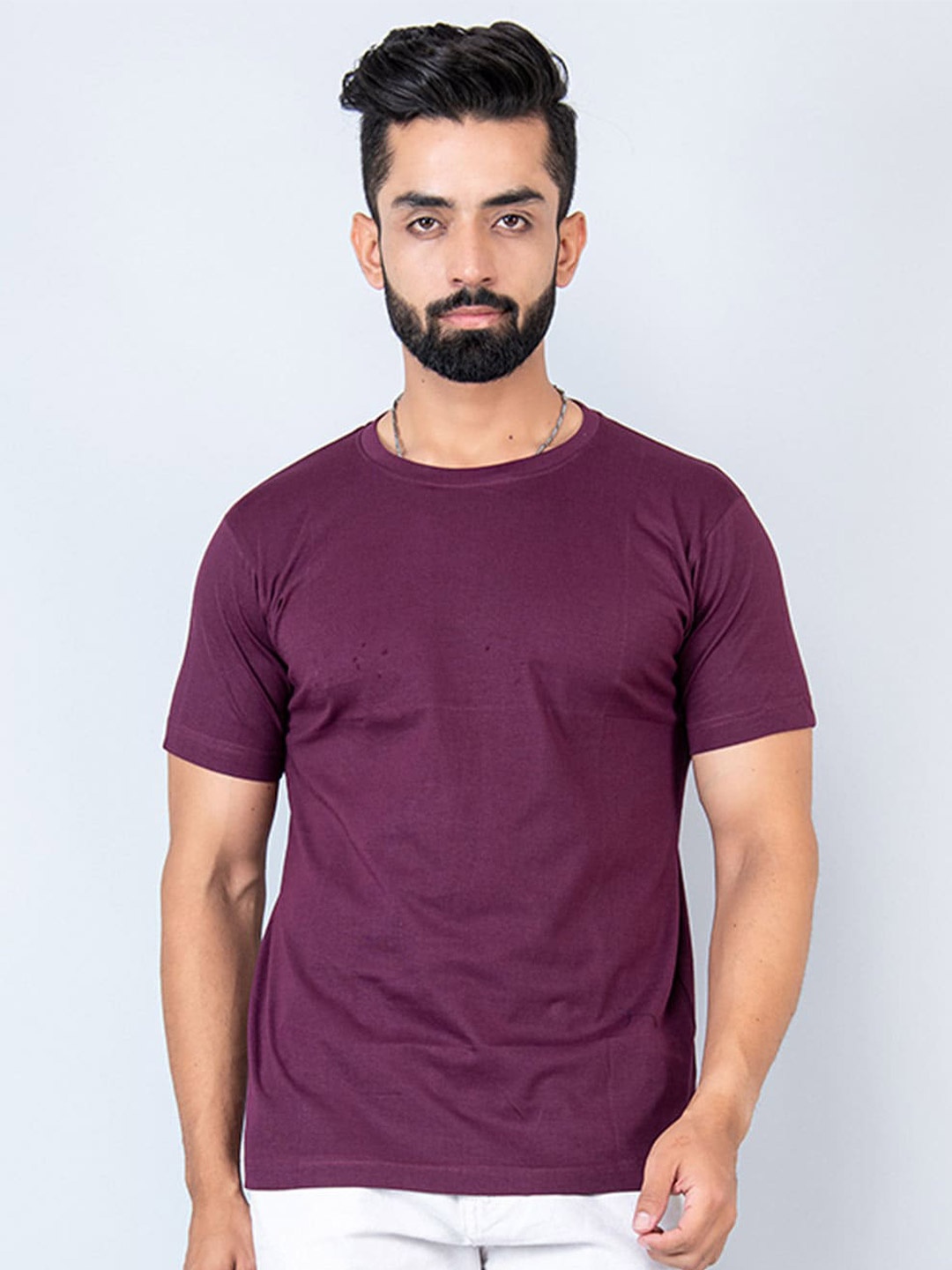

Tistabene Round Neck Cotton T-shirt, Purple