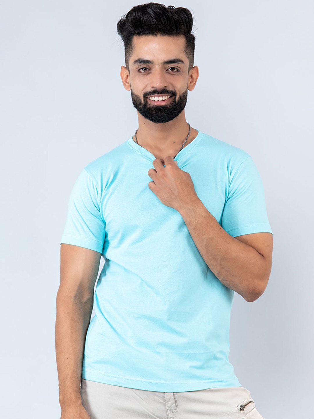

Tistabene Round Neck Cotton T-Shirt, Blue