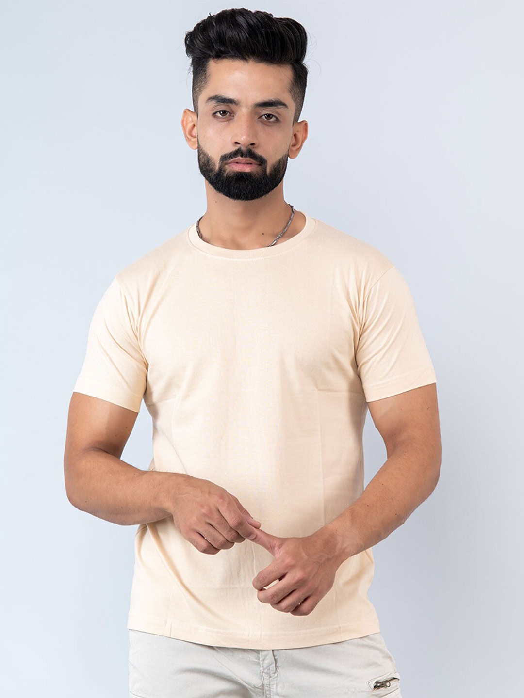 

Tistabene Round Neck Cotton T-Shirt, Cream