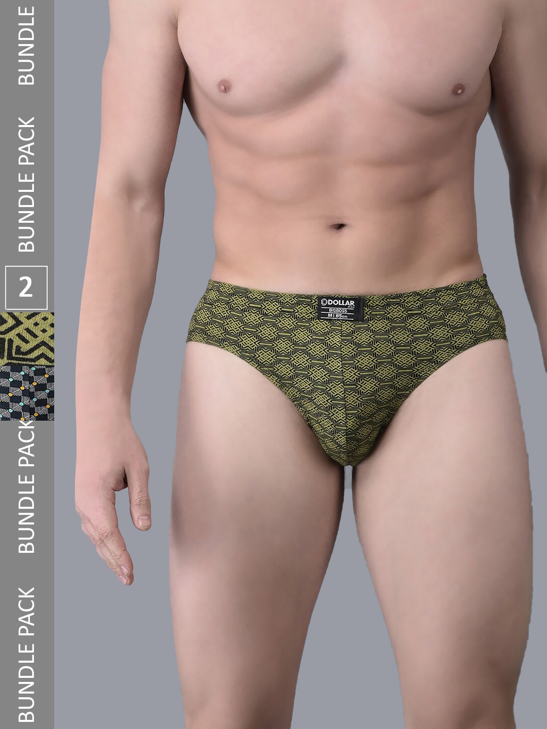 

Dollar Bigboss Men Pack Of 2 Skin-Friendly Assorted Briefs MBBR-09-CZYBRF-PO2-CO4