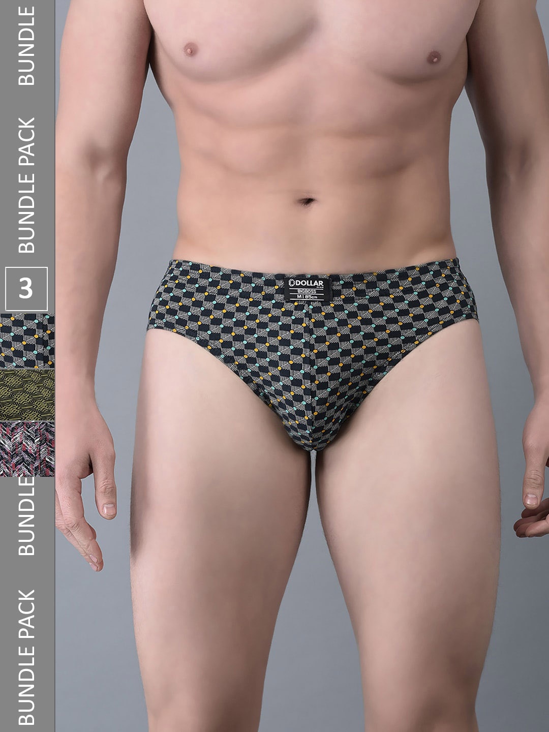 

Dollar Bigboss Men Pack Of 3 Assorted Basic Briefs MBBR-09-CZYBRF-PO3-CO3