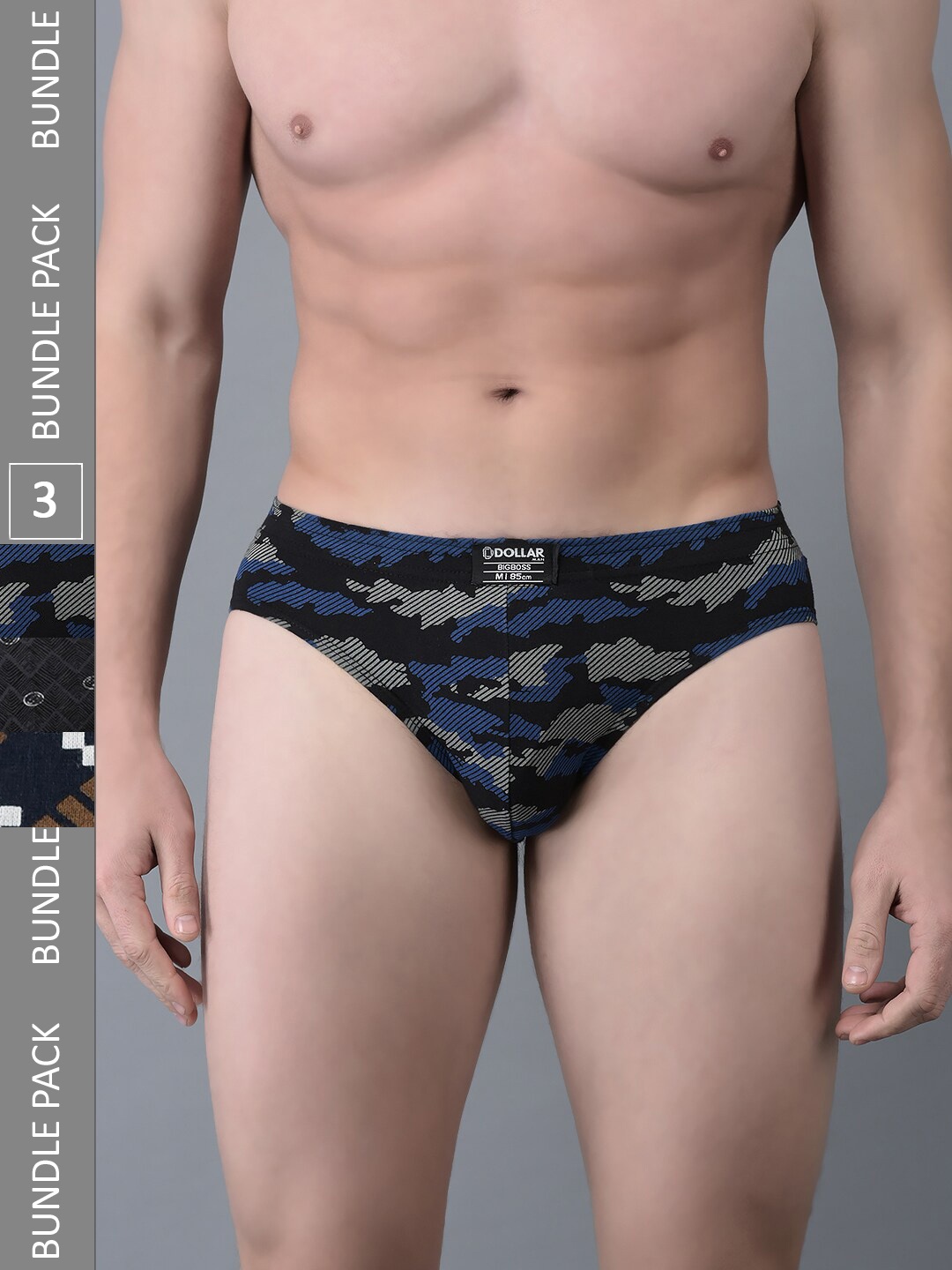 

Dollar Bigboss Pack Of 3 Assorted Anti Odour Basic Briefs MBBR-09-CZYBRF-PO3-CO1