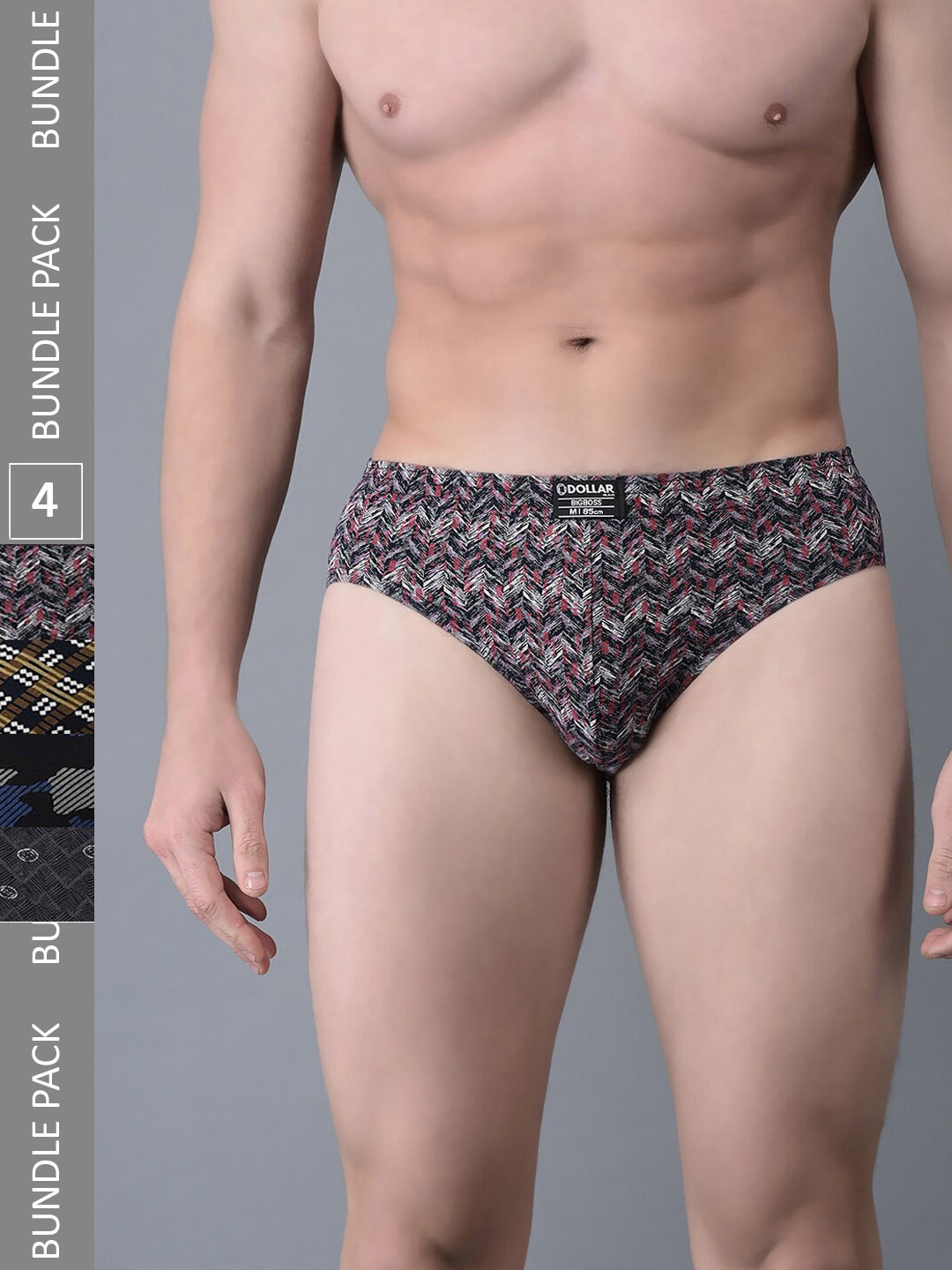 

Dollar Bigboss Men Pack Of 4 Assorted Briefs MBBR-09-CZYBRF-PO4-CO1