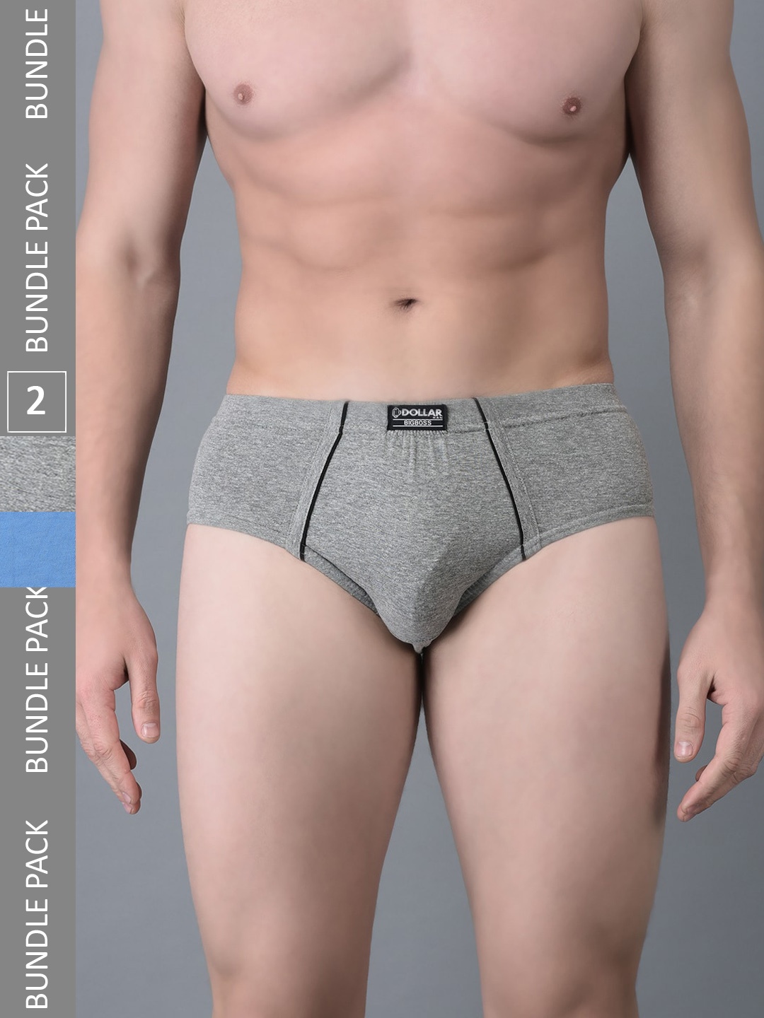 

Dollar Bigboss Men Pack Of 2 Assorted Cotton Basic Briefs MBBR-03-MDSUE-PO2-CO4