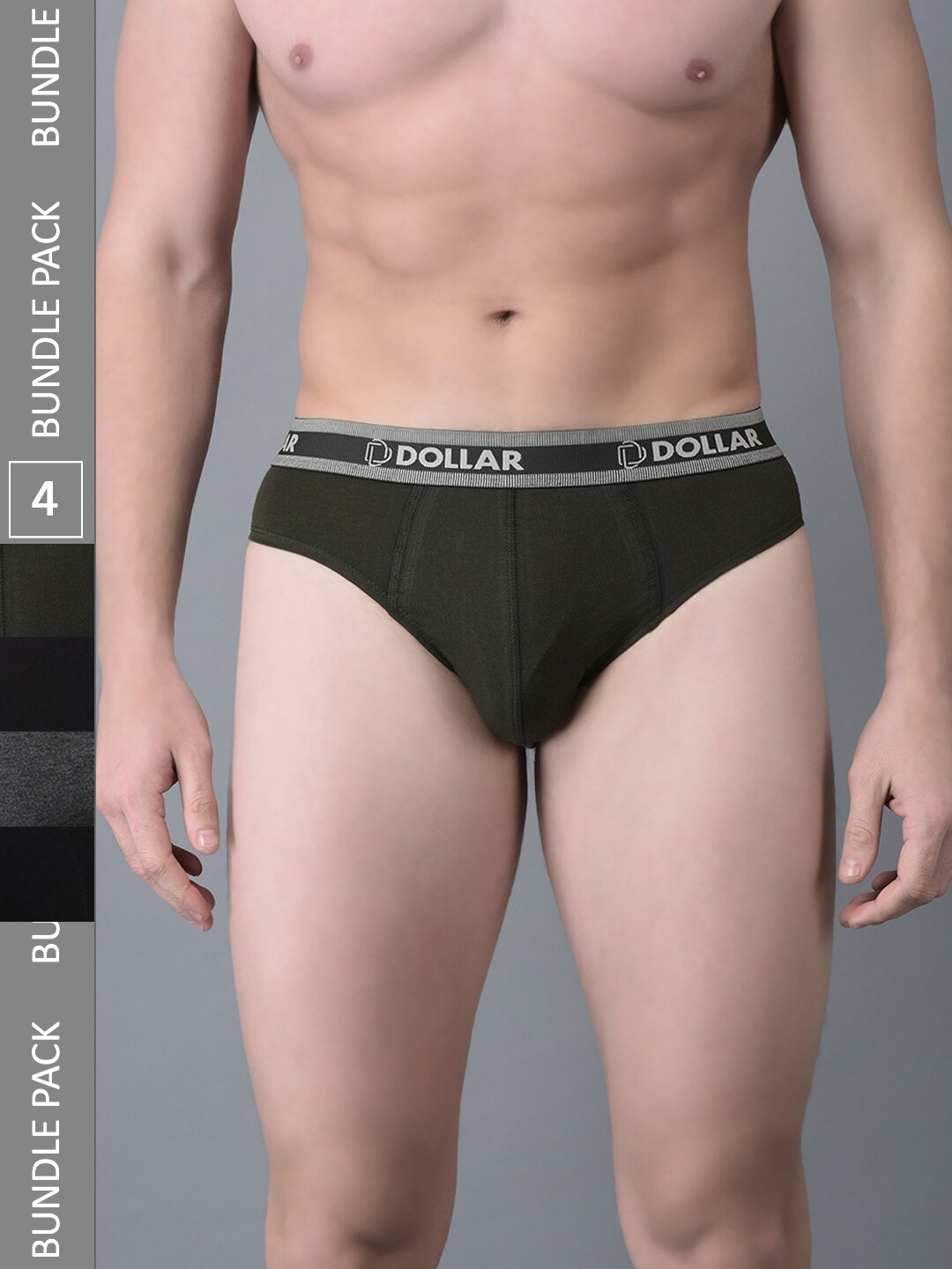 

Dollar Bigboss Men Pack Of 4 Assorted Cotton Basic Briefs MBBR-01-BBTOP-PO4