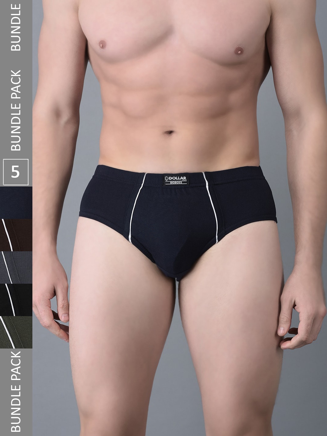 

Dollar Bigboss Men Pack of 5 Anti-Microbial Brief MBBR-03-MDSUE-PO5-CO1, Assorted