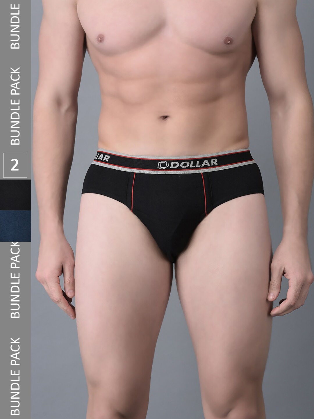 

Dollar Bigboss Men Solid Pack of 2 Anti-Microbial Super Combed Cotton Brief, Assorted