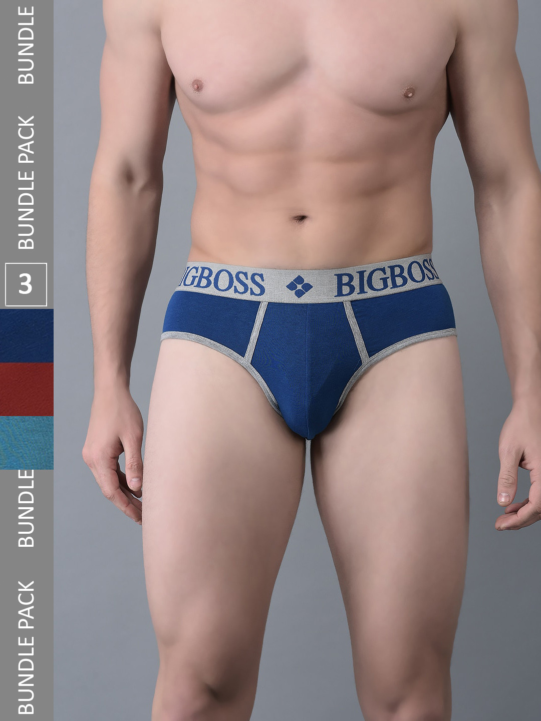 

Dollar Bigboss Men Pack of 3 Shuffle Intellisoft Cotton Modal Brief MJBR-11-TCHNO-PO3-CO1, Assorted