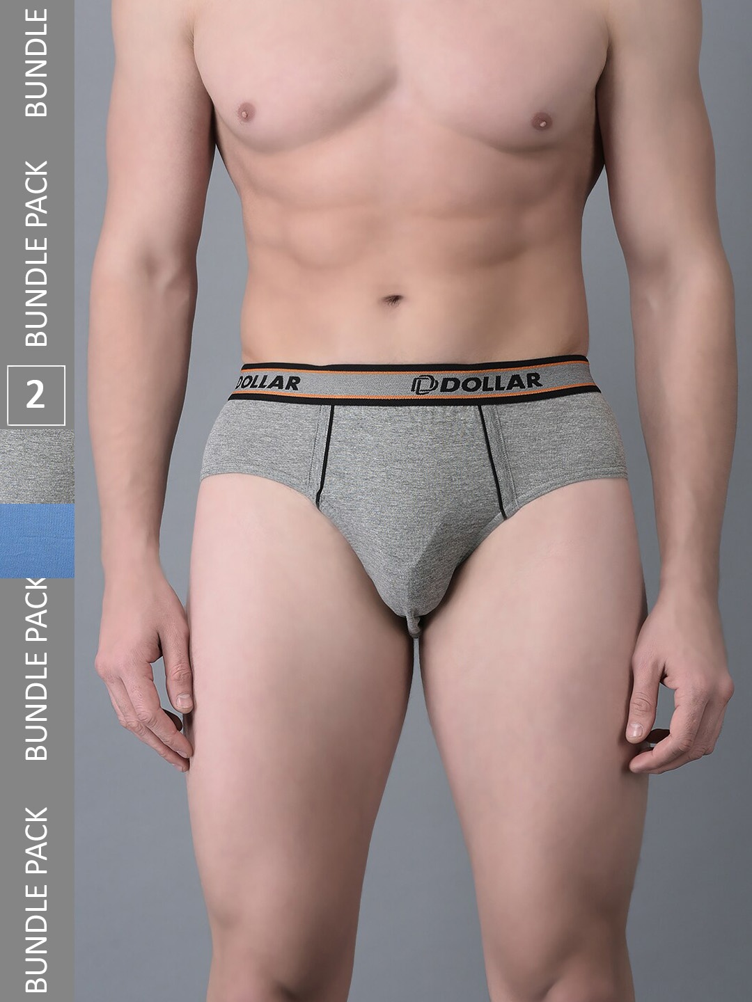 

Dollar Bigboss Men Pack Of 2 Anti-Odour Assorted Cotton Basic Briefs MBBR-04-MDSTE-PO2-CO4