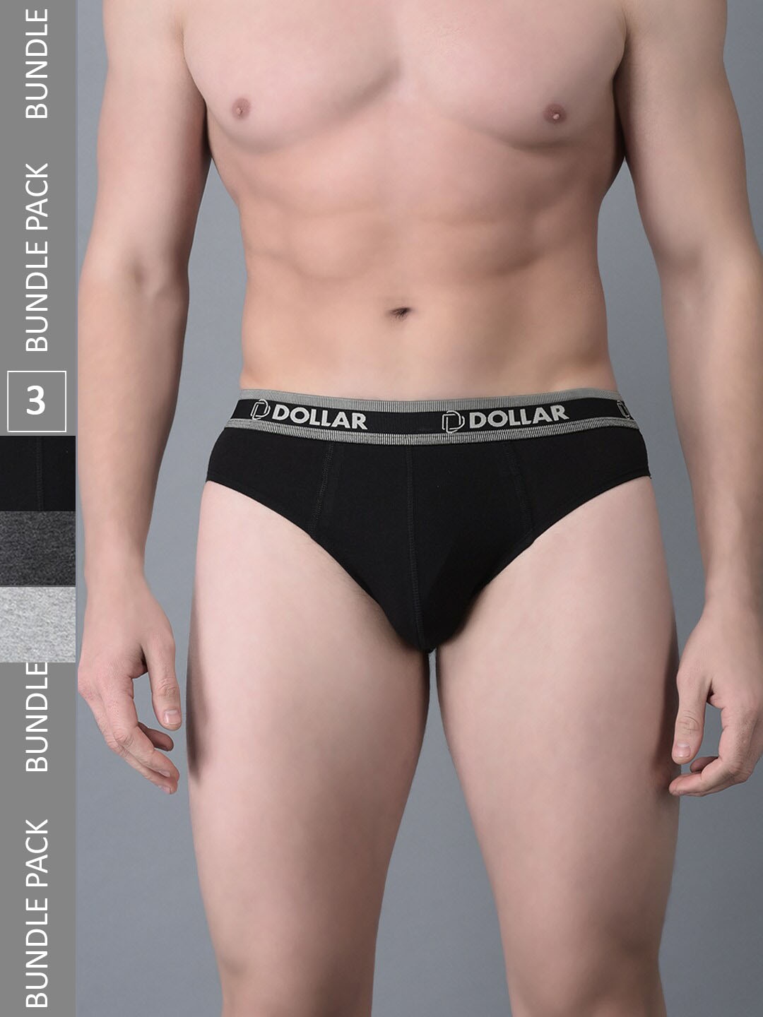 

Dollar Bigboss Men Solid Pack of 3 Cotton Double Pouch Support Brief MBBR-01-BBTOP-PO3-CO2, Assorted