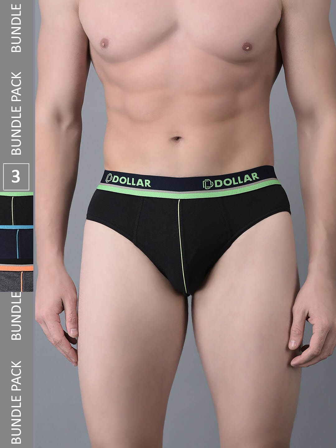 

Dollar Bigboss Men Pack of 3 Super Combed Cotton Brief MBBR-12-GLOBF-PO3-CO1, Assorted