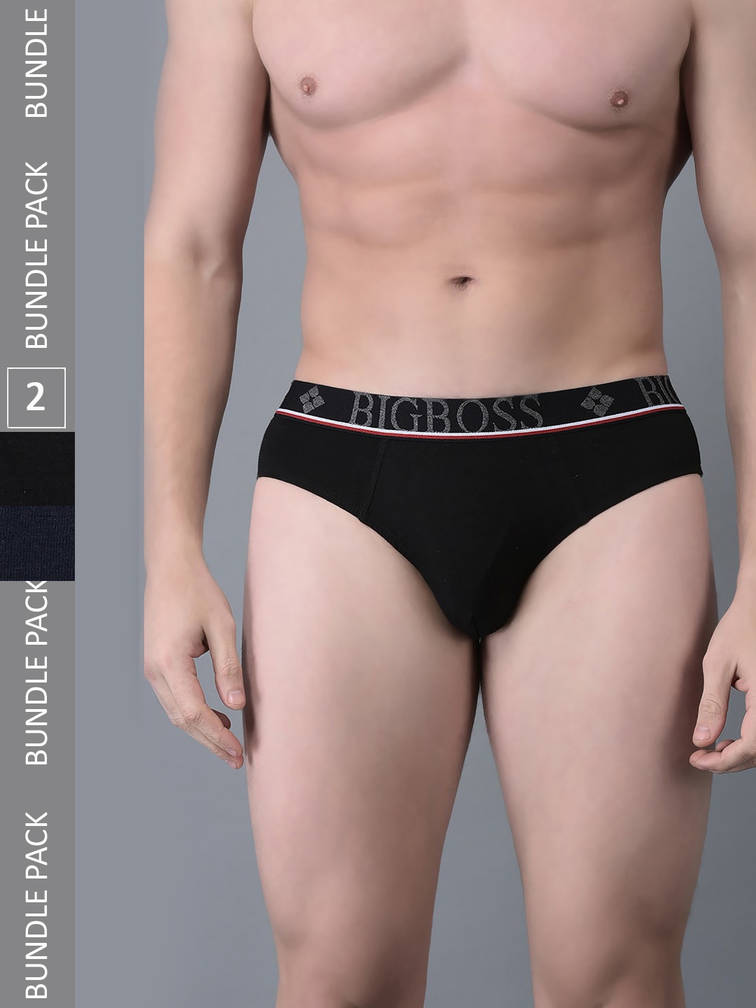 

Dollar Bigboss Men Pack Of 2 Assorted Anti Microbial Basic Briefs MJBR-09-MBLIO-PO2-CO1