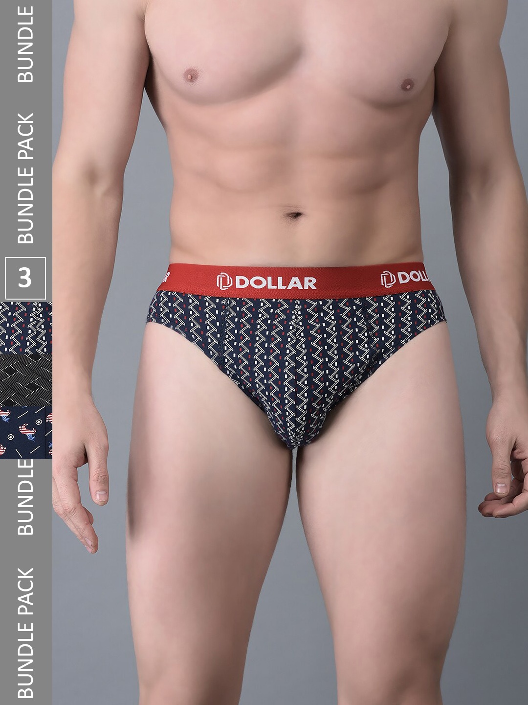 

Dollar Bigboss Men Pack of 3 Combed Cotton Brief MBBR-15-MDRNBRF-P, Assorted