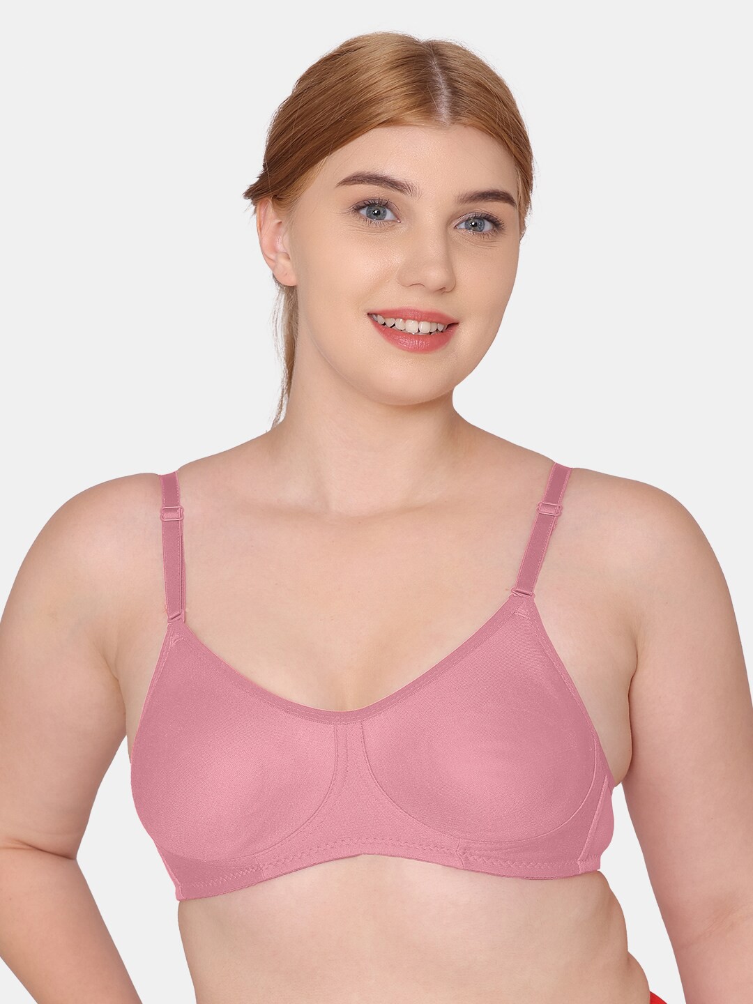

Tweens Non-Padded Full Coverage Seamless Cotton T-Shirt Bra, Purple