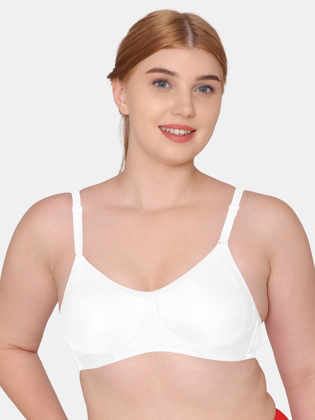 

Tweens Full Coverage Non-Padded Seamless Cotton T-shirt Bra, White