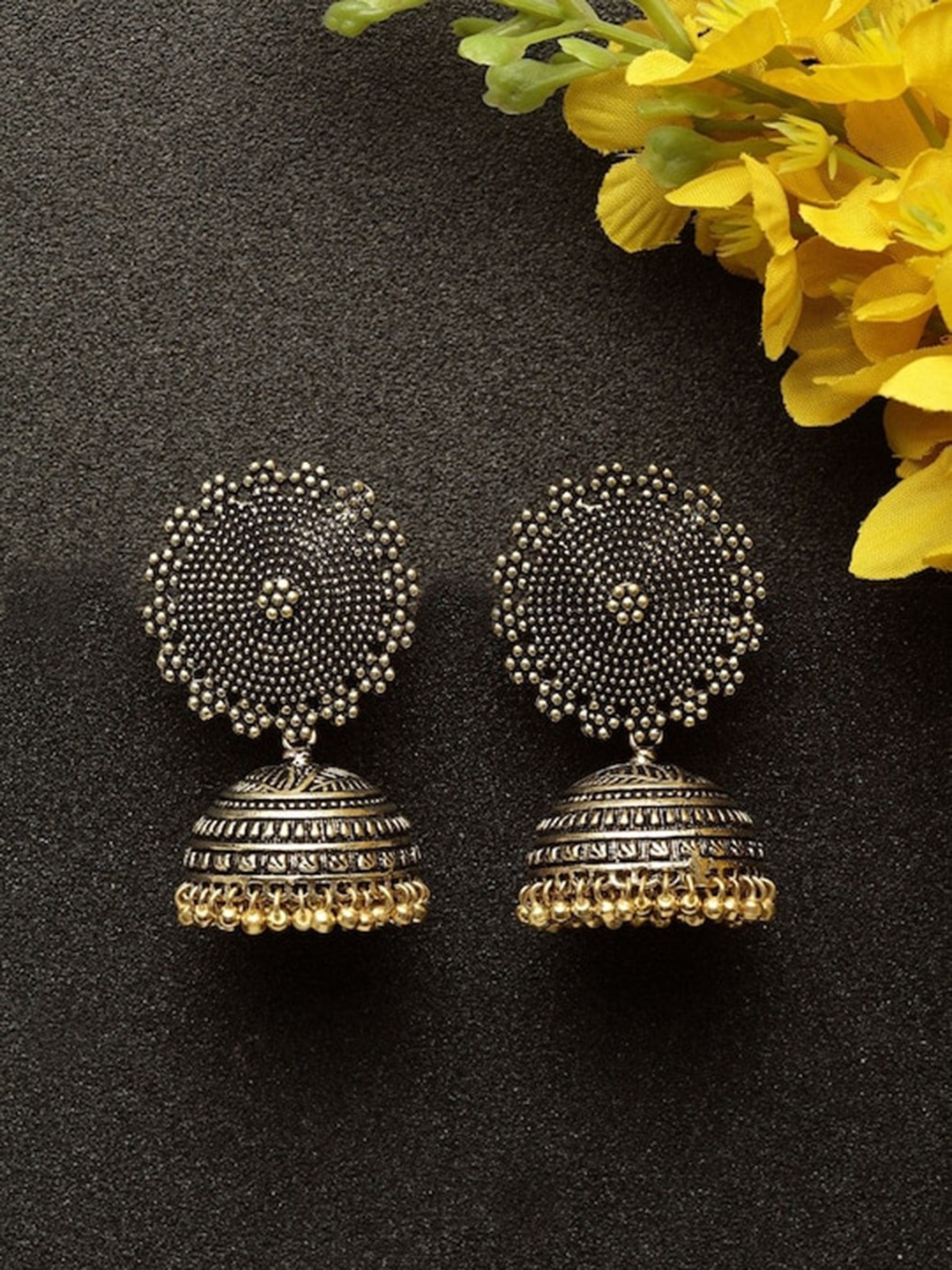 

Infuzze Gold-Plated Dome Shaped Jhumkas