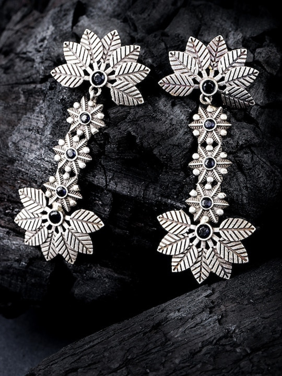 

Infuzze Silver Plated Contemporary Drop Earrings