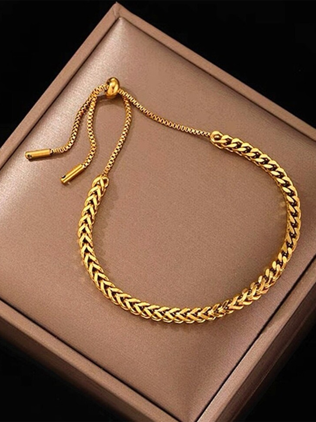 

MYKI Gold-Plated Cubic Zirconia Cuff Bracelet
