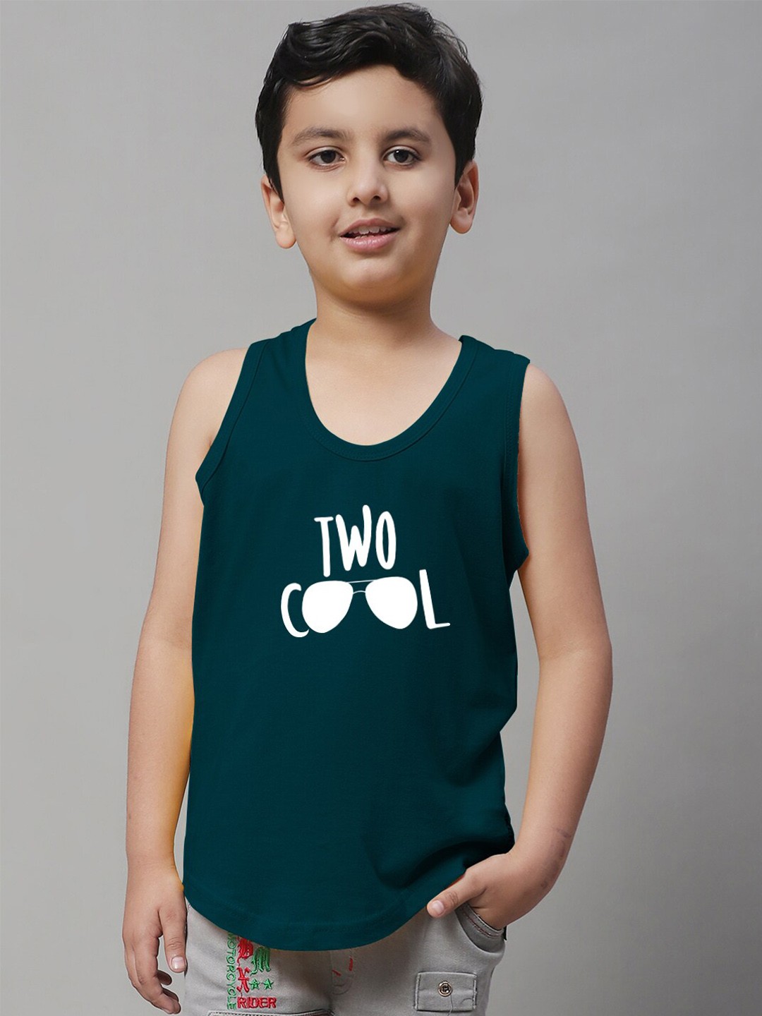 

Friskers Boys Printed Cotton Innerwear Vest, Blue