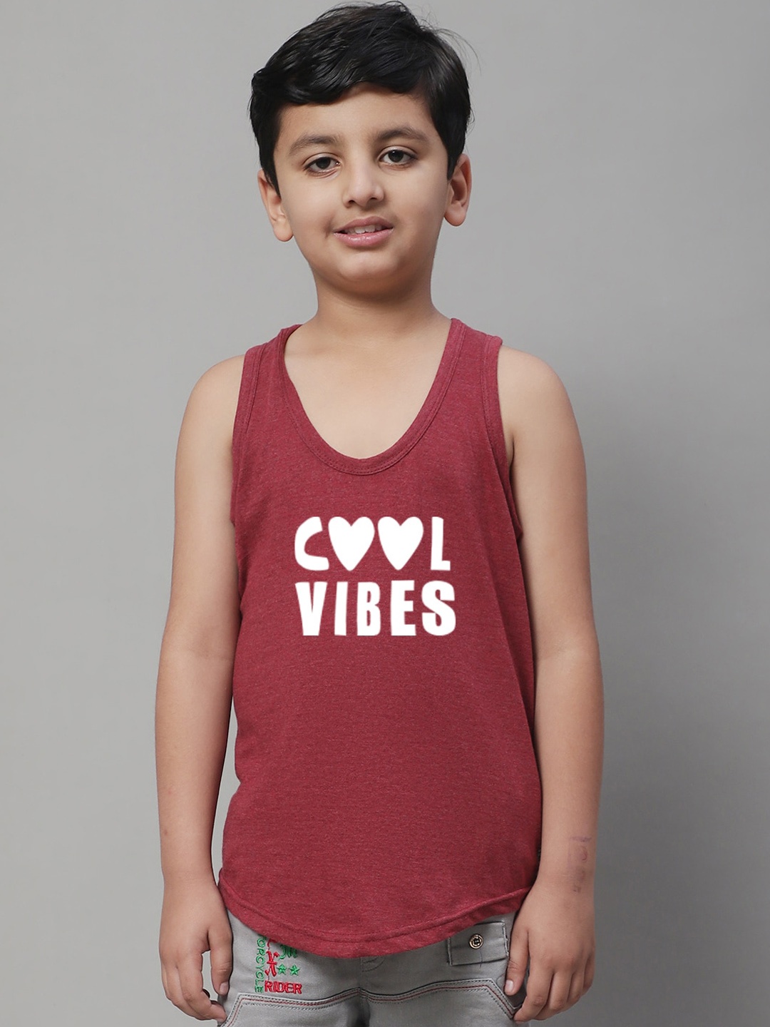 

Friskers Boys Printed Pure Cotton Innerwear Vest, Maroon
