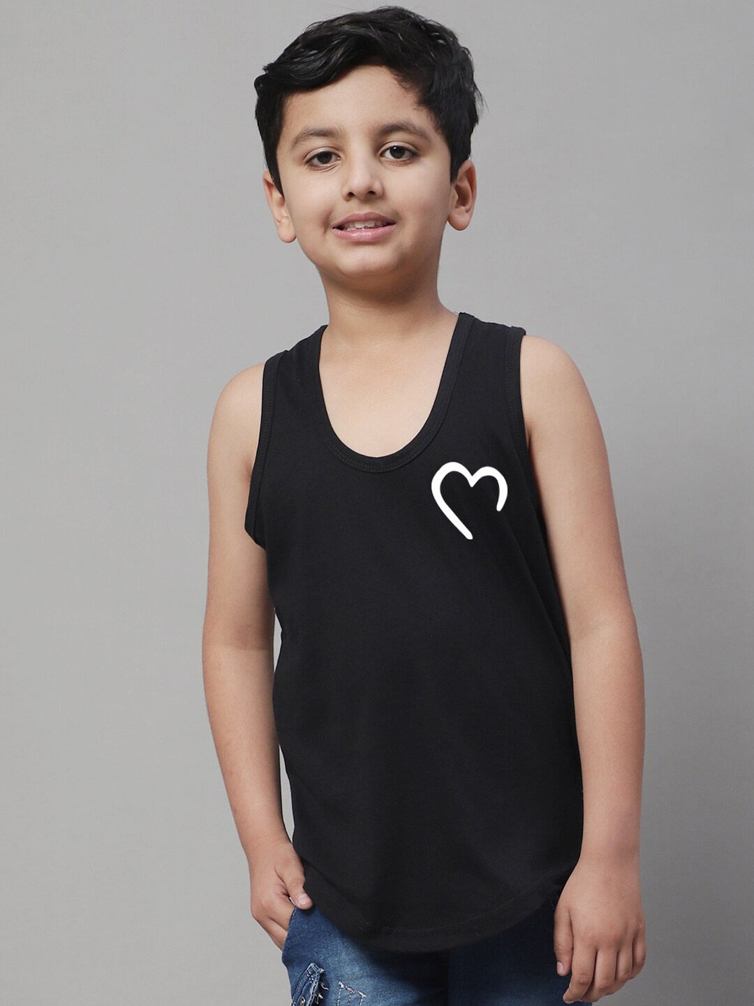

Friskers Boys Cotton Vests, Black