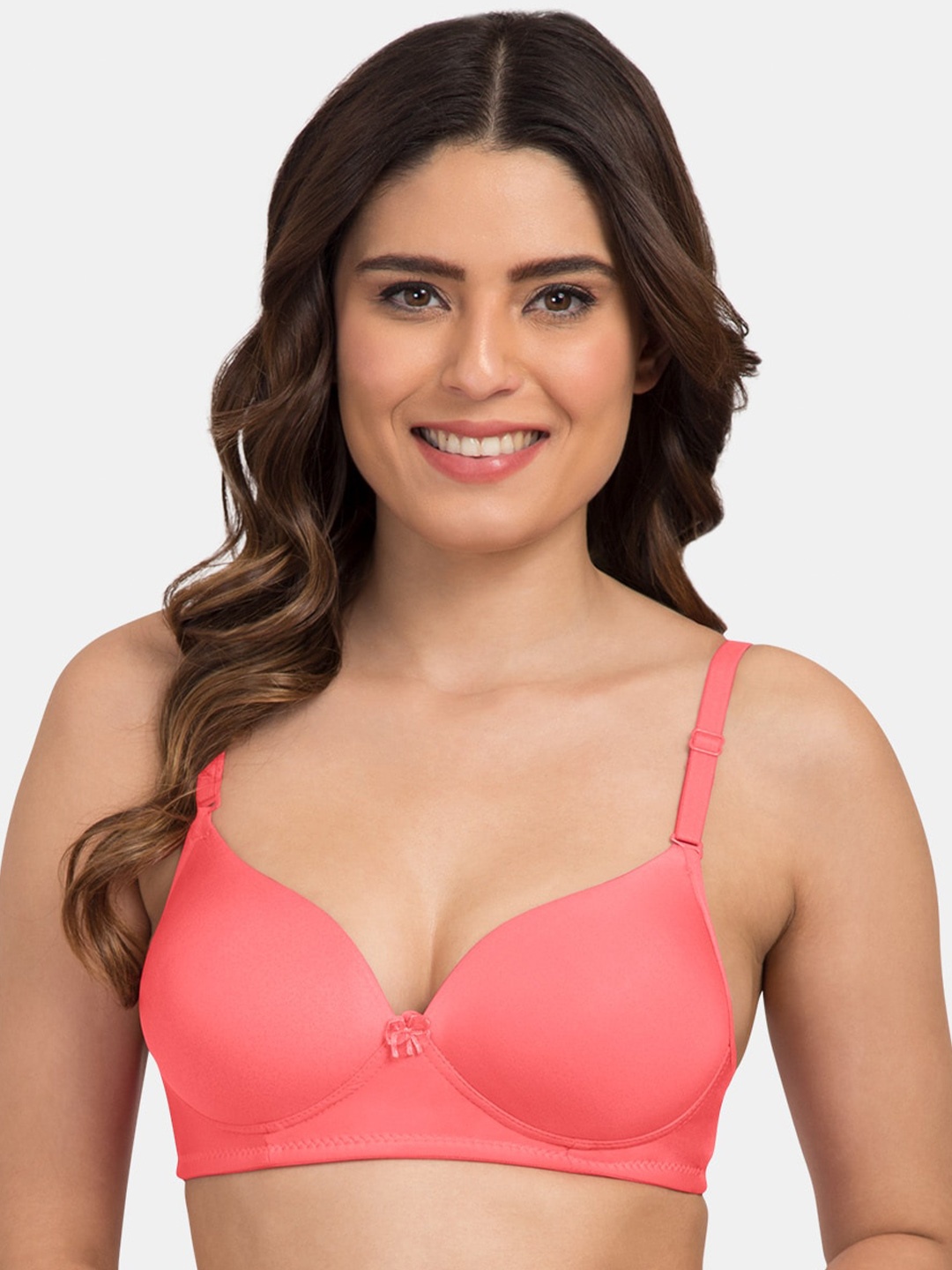 

Tweens Heavily Padded All Day Comfort Medium Coverage Super Support Seamless Bra, Coral