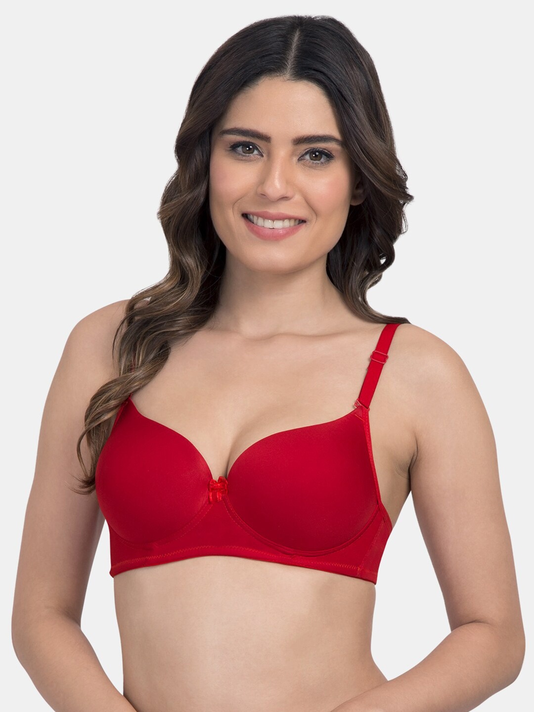 

Tweens Heavily Padded All Day Comfort Medium Coverage Super Support Seamless Bra, Red