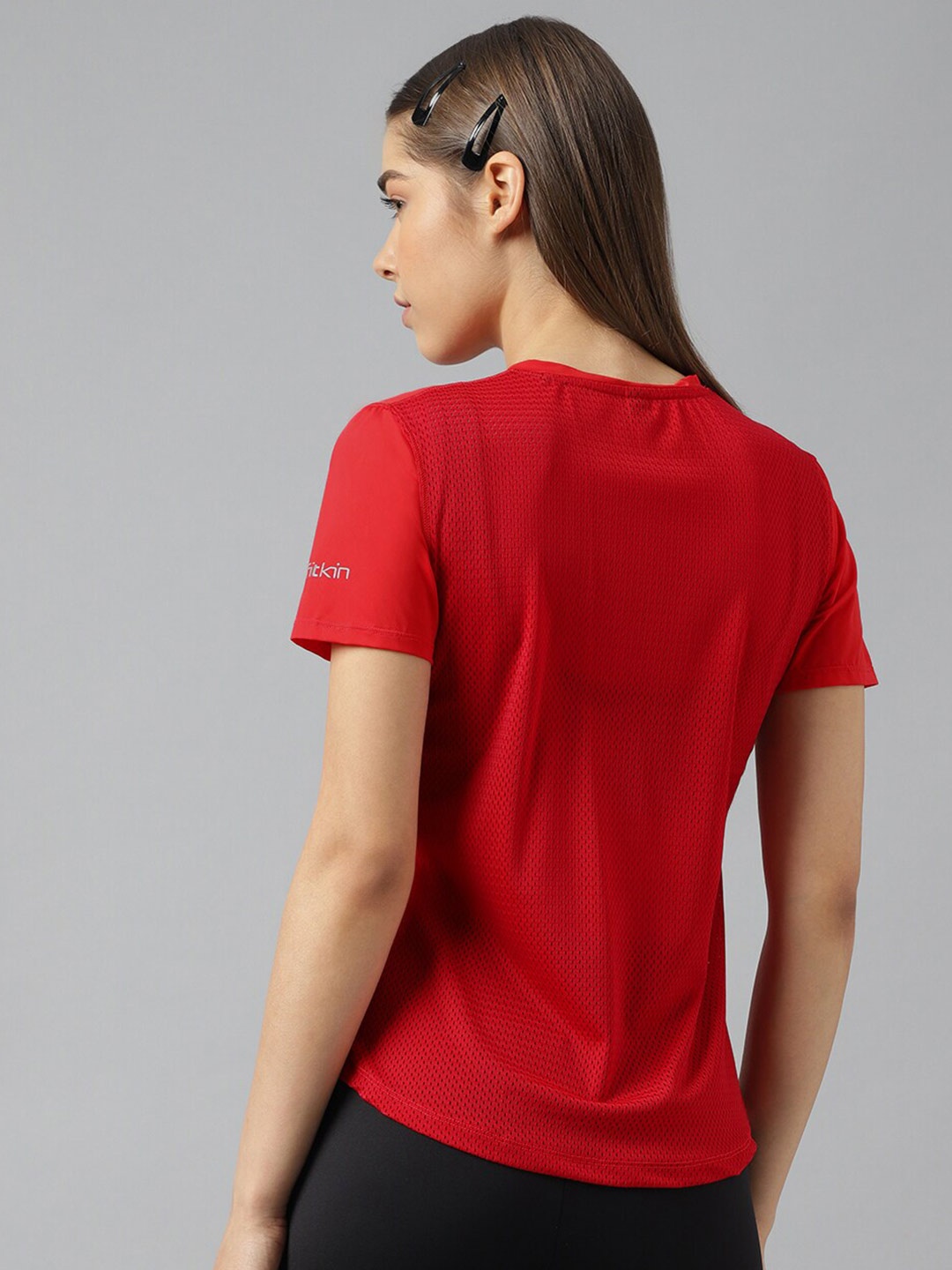 

Fitkin V-Neck Anti Odour Relaxed Fit Sport T-shirt, Red