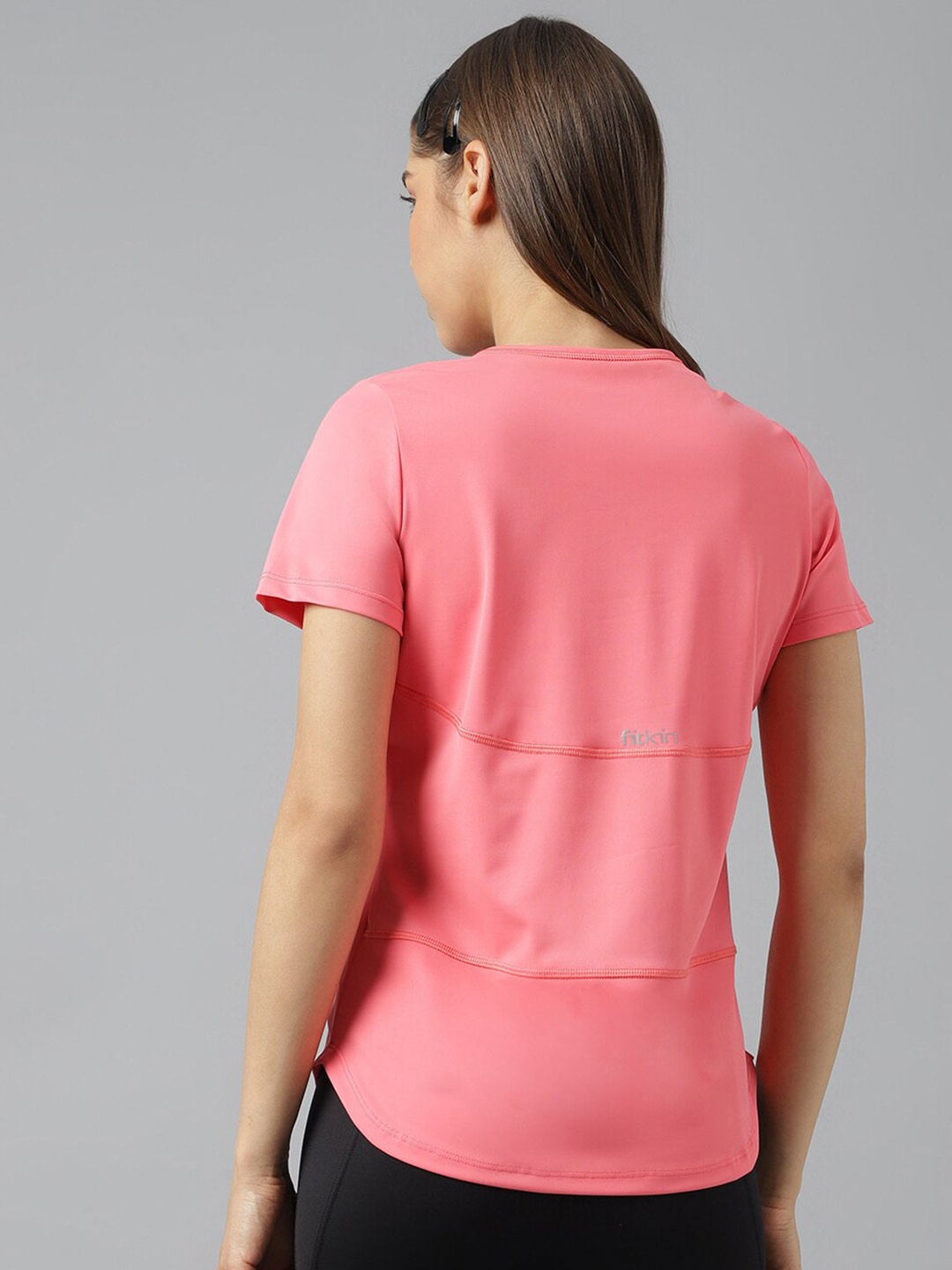 

Fitkin Anti Odour Extended Sleeves Relaxed Fit Sports T-shirt, Coral