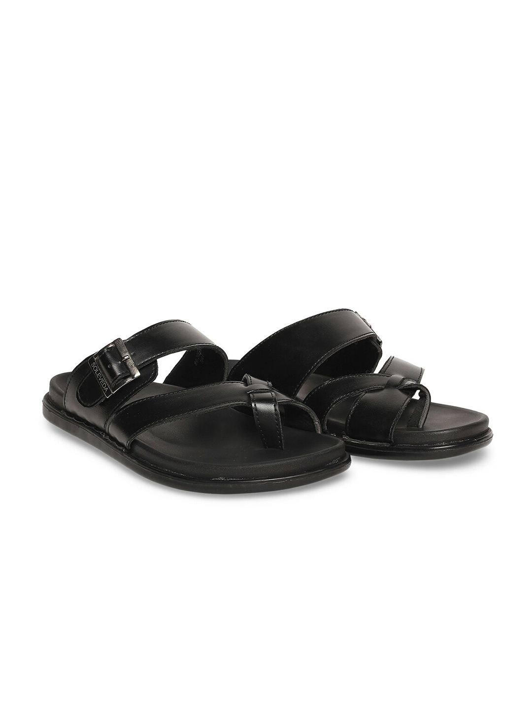 

Buckaroo Men One Toe Comfort Sandals, Black
