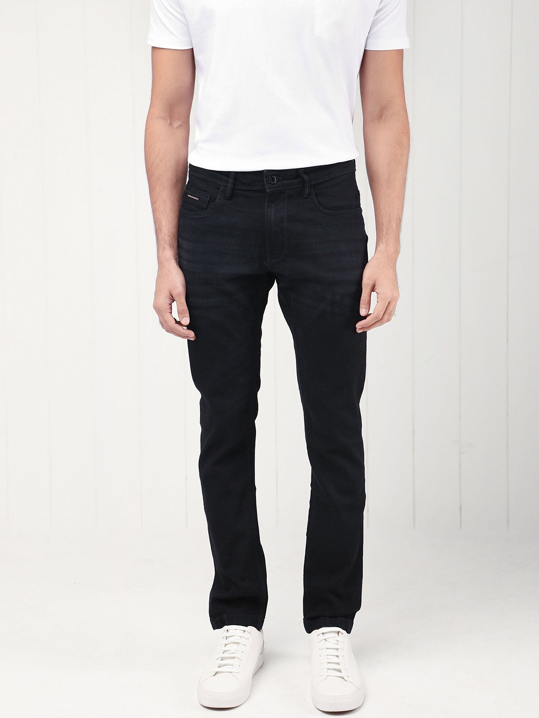 

RARE RABBIT Men Benoit Slim Fit Cotton Jeans, Black