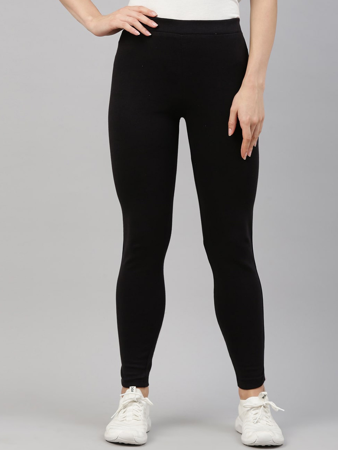 

GOLDSTROMS Women Active Slim-Fit Cotton Track Pants, Black