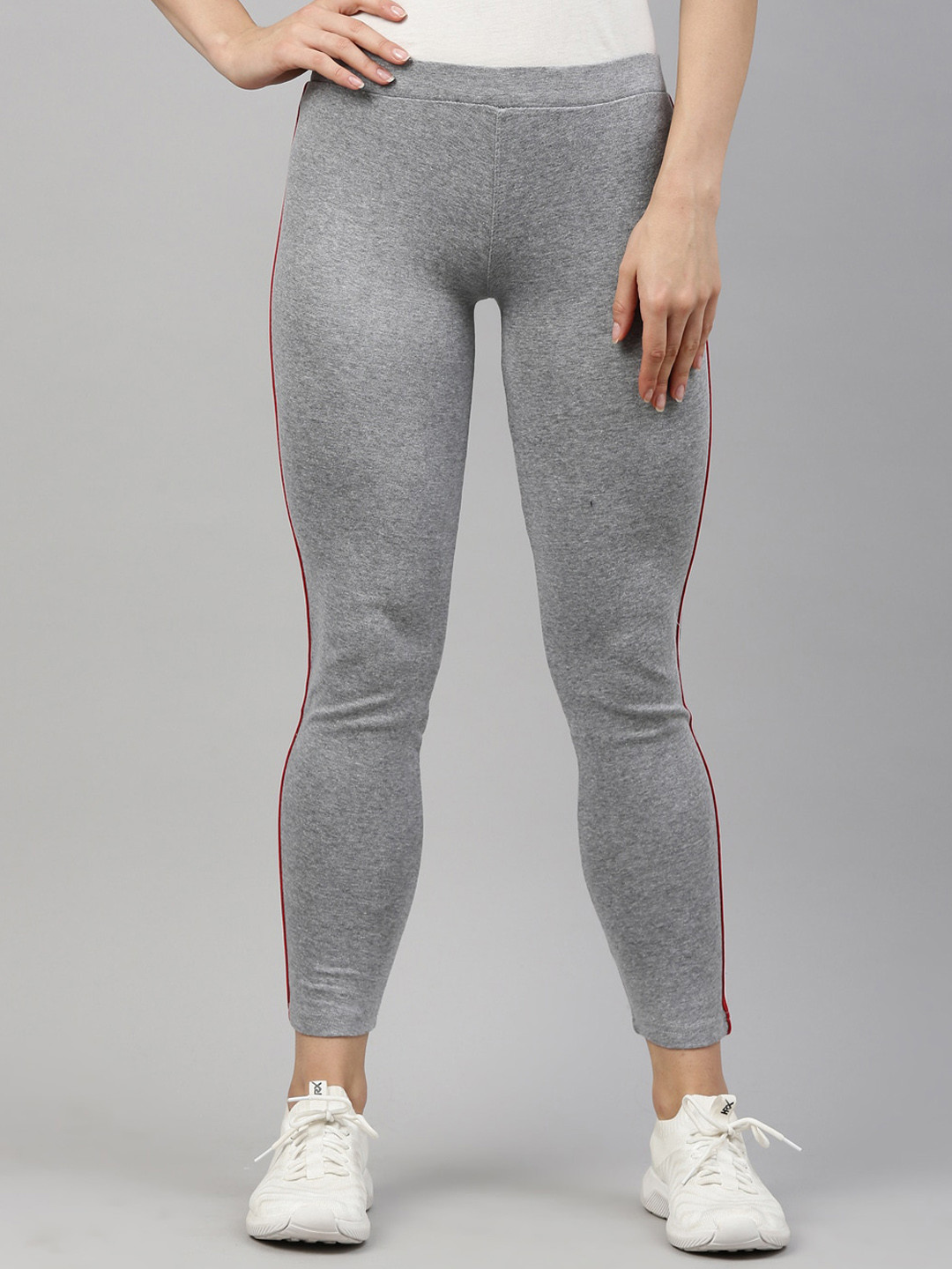 

GOLDSTROMS Women Active Slim-Fit Cotton Track Pants, Grey