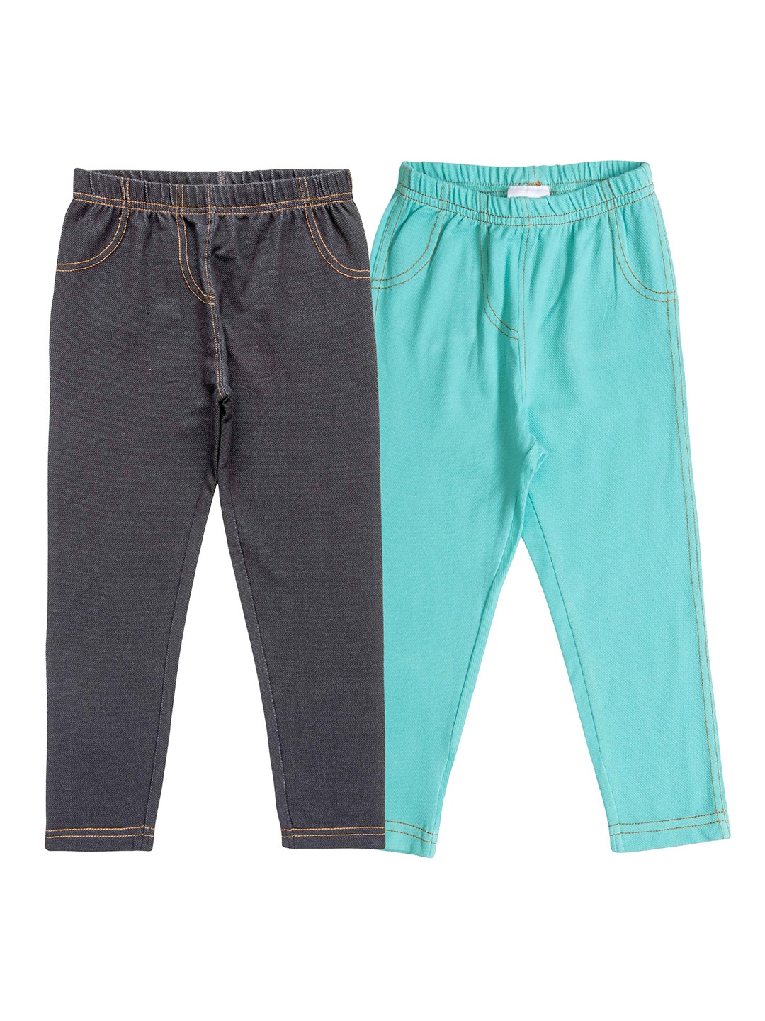 

JusCubs Girls Pack Of 2 Skinny Fit Jeggings, Grey