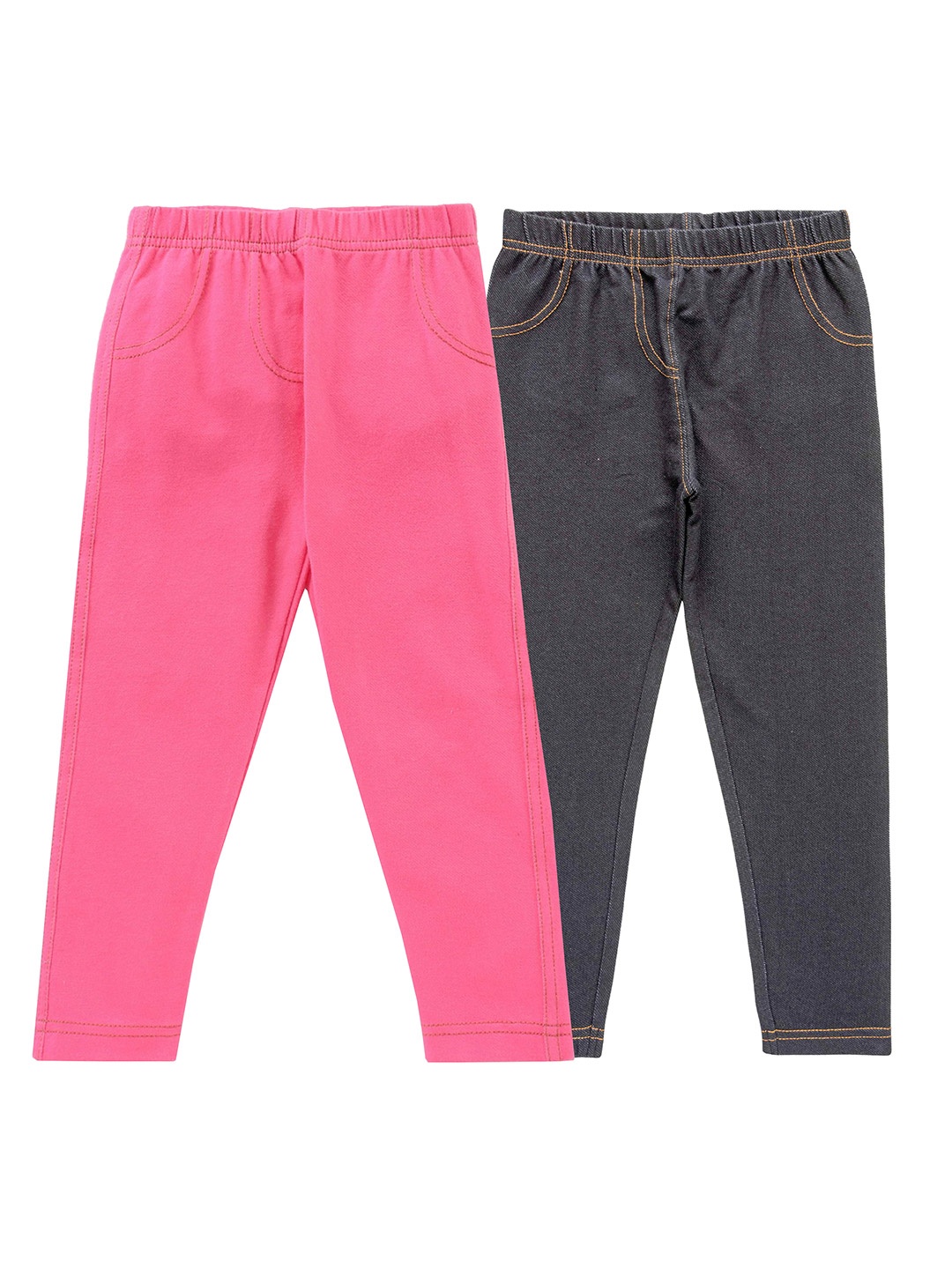 

JusCubs Girls Pack Of 2 Skinny Fit Jeggings, Grey