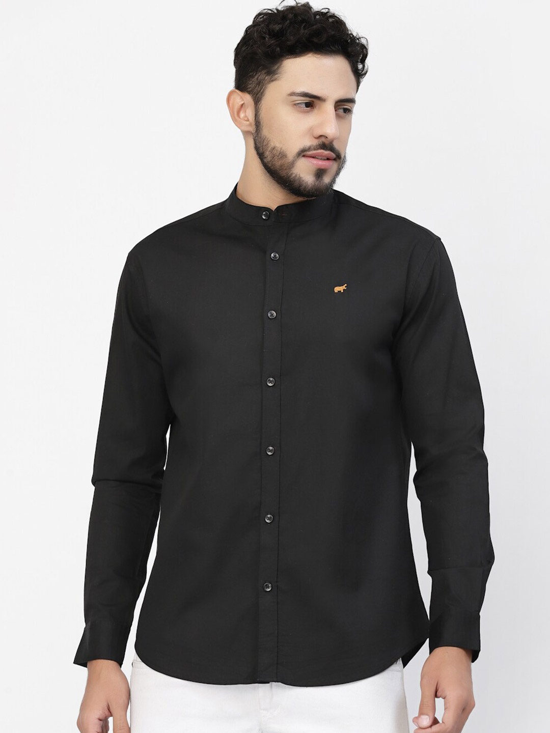 

BRACLO Twill Cotton Casual Shirt, Black