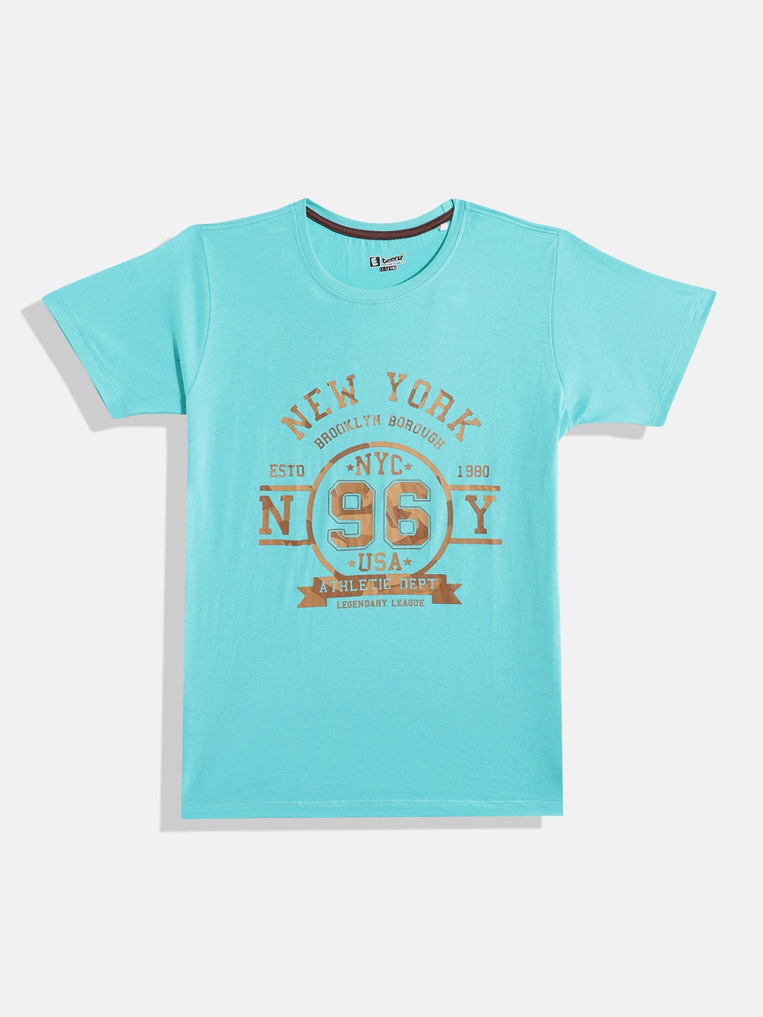 

Eteenz Boys Eteenz Printed Pure Cotton T-shirt, Green