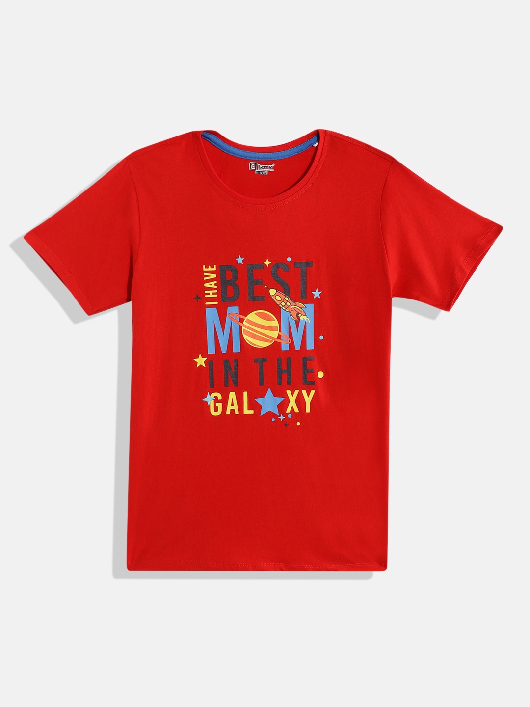 

Eteenz Boys Typography Printed Premium Cotton T-shirt, Red