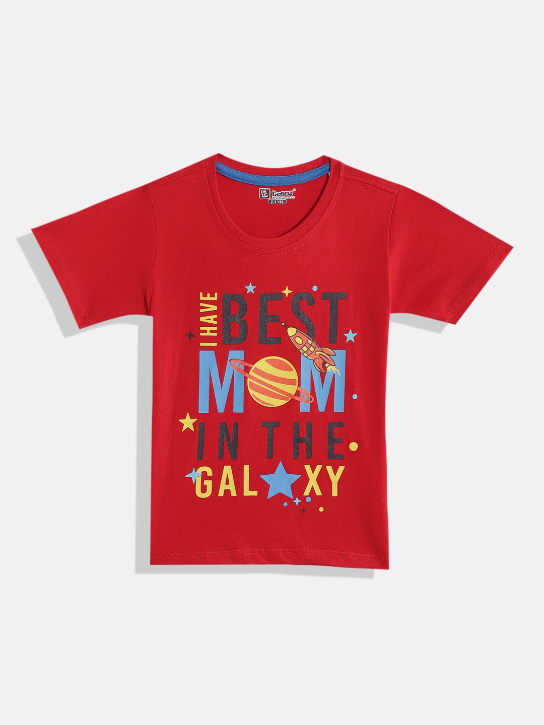 

Eteenz Boys Typography Printed Premium Cotton T-shirt, Red