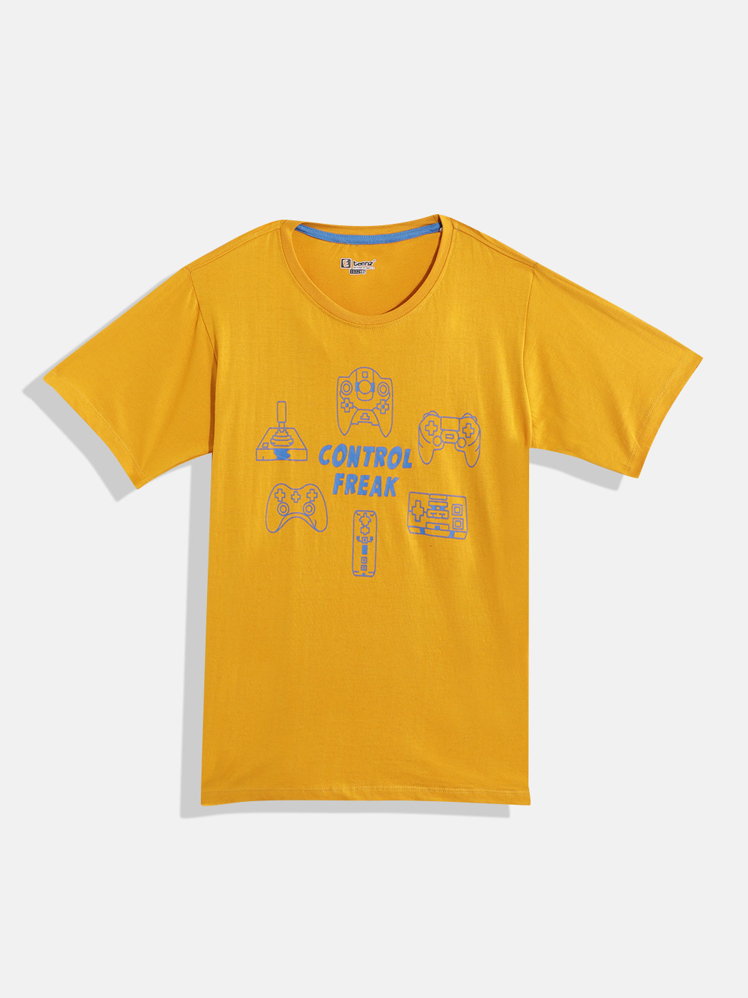 

Eteenz Boys Premium Cotton Graphic Printed T-shirt, Yellow