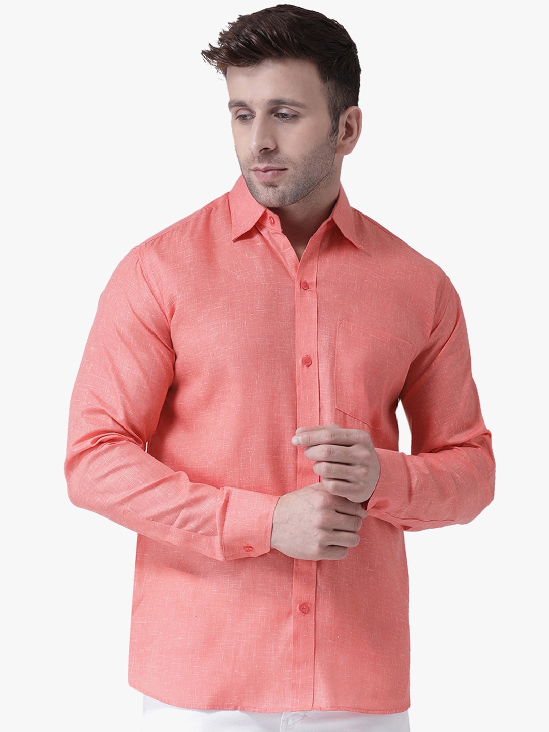 

RIAG Woven Cotton Casual Shirt, Orange