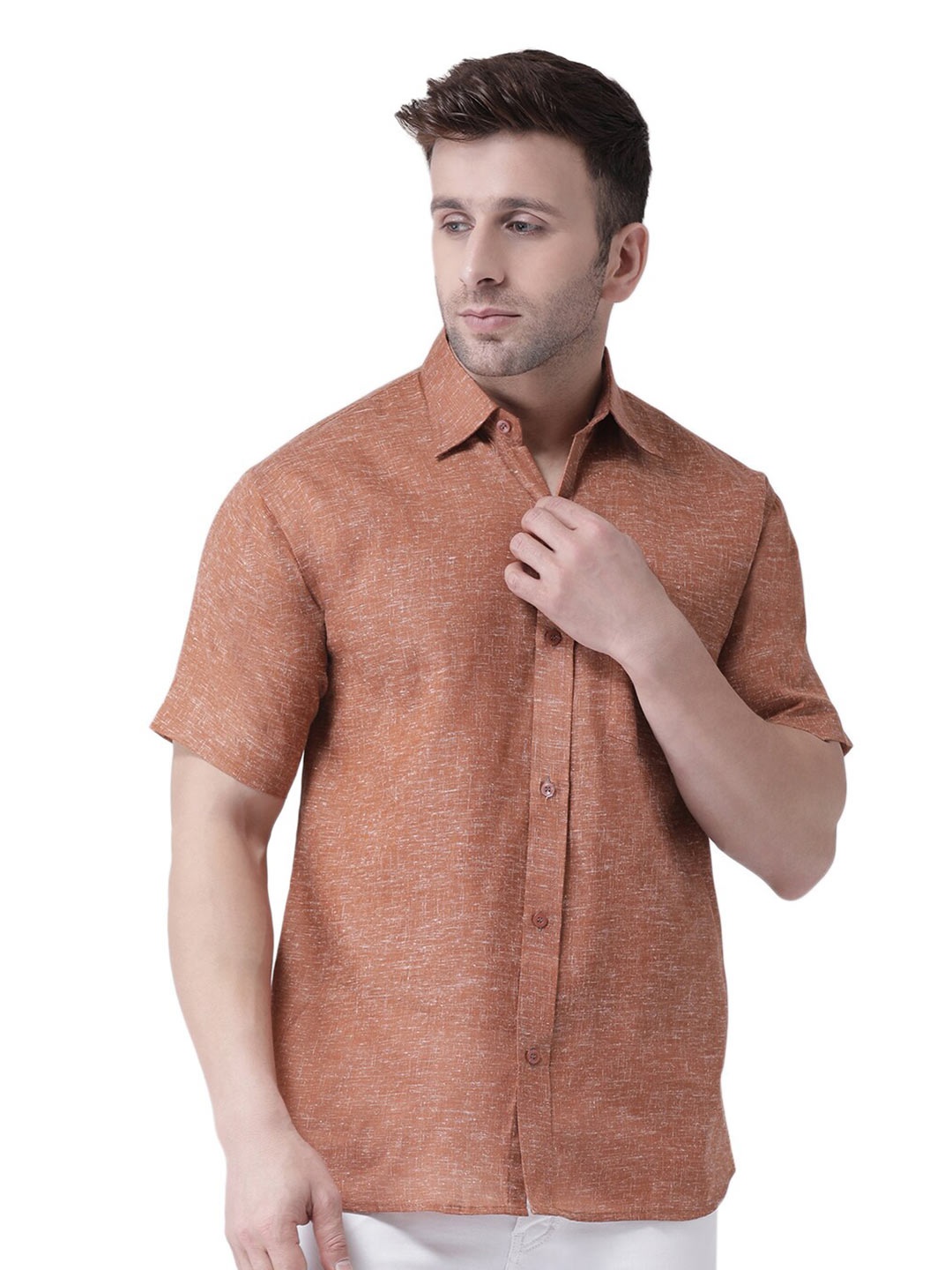 

RIAG Woven Opaque Cotton Casual Shirt, Brown
