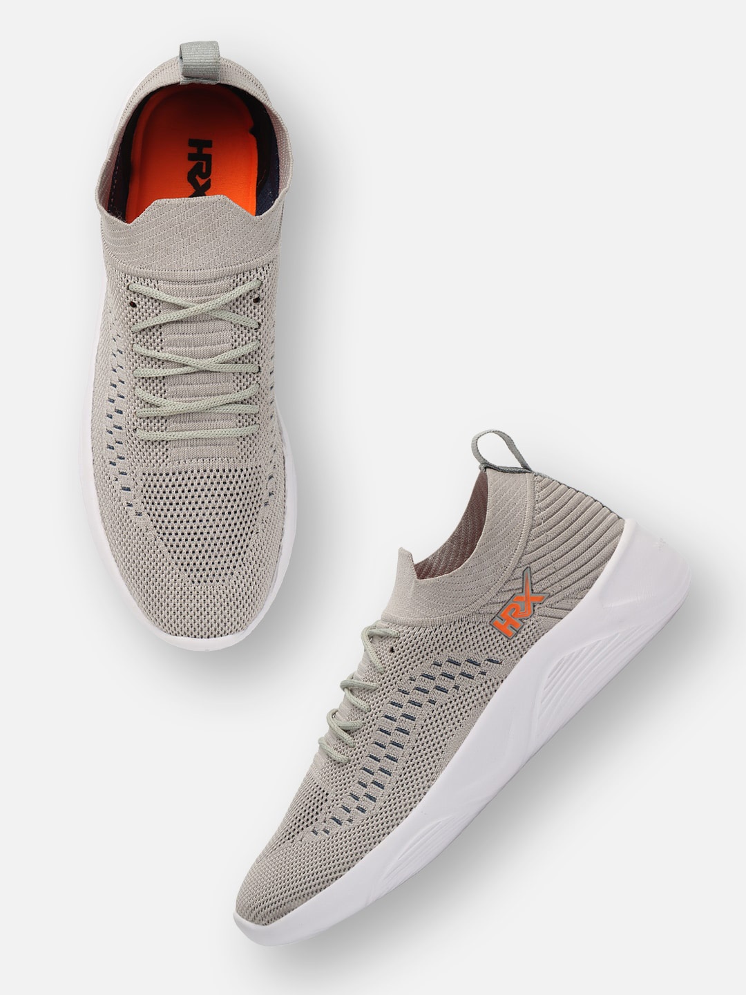 

HRX by Hrithik Roshan Men Grey Textured Lightweight Sneakers