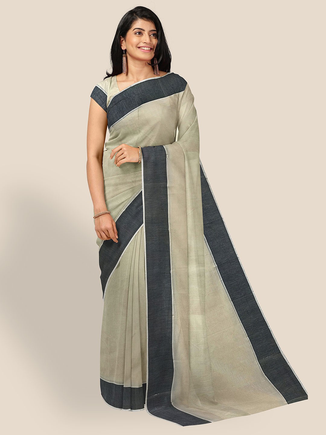 

The Chennai Silks Narayan Peth Saree, Beige