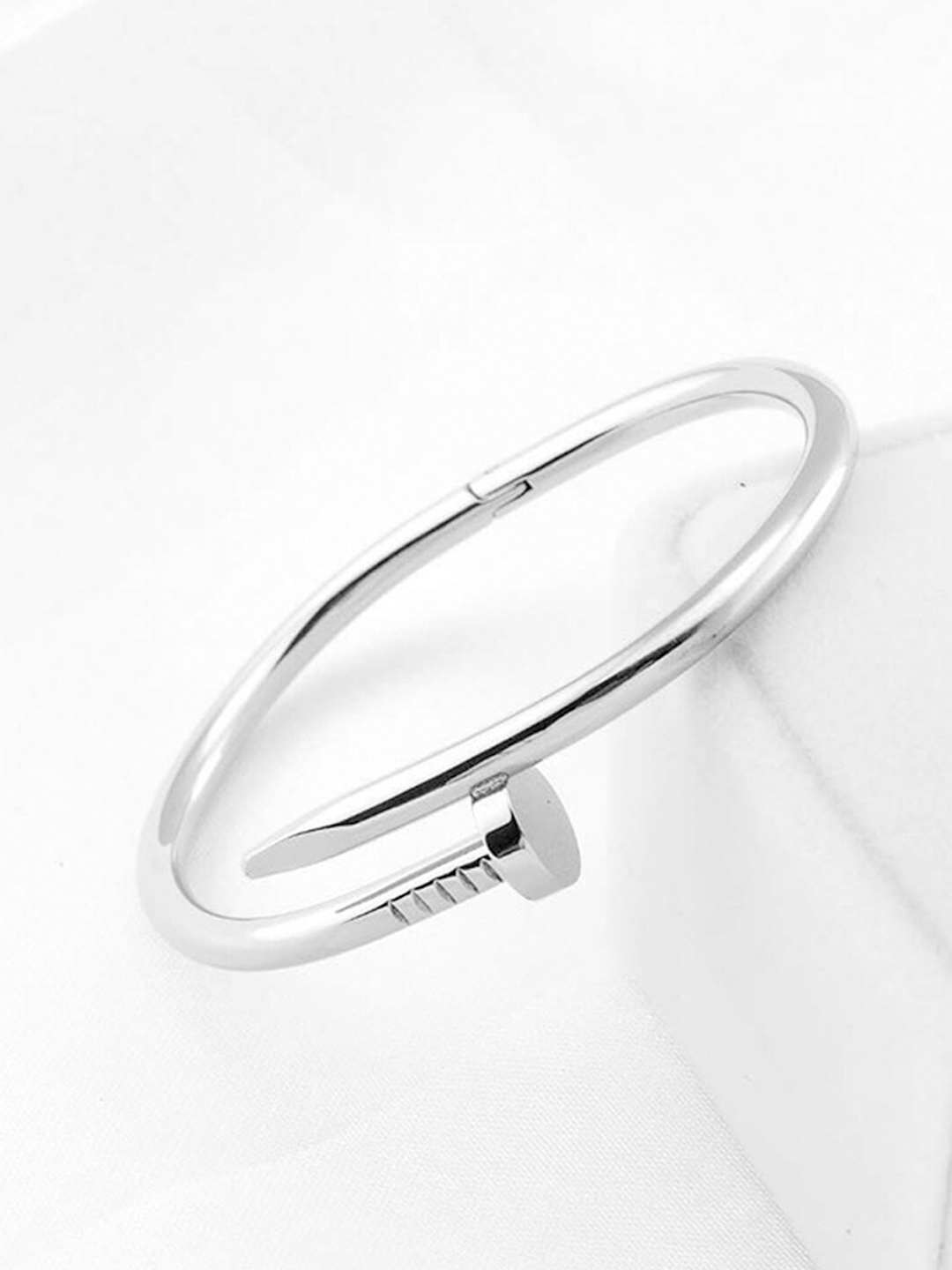 

Jewels Galaxy Women Silver-Plated Cuff Bracelet