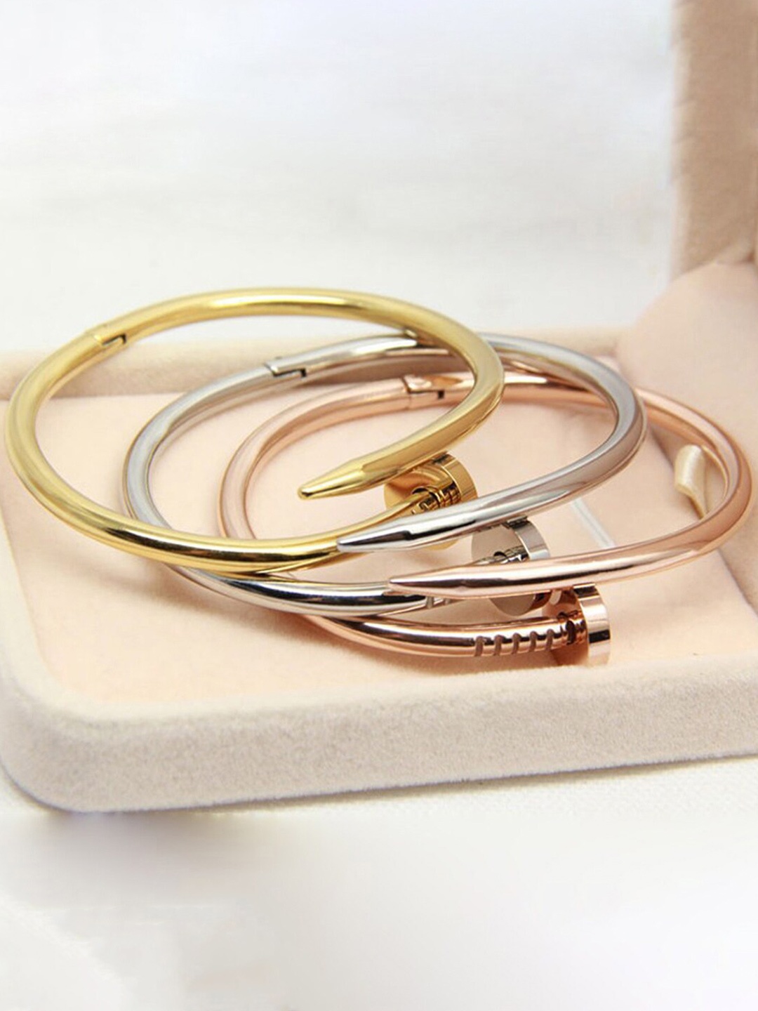 

Jewels Galaxy Pack Of 3 Gold-Plated Cuff Bracelet